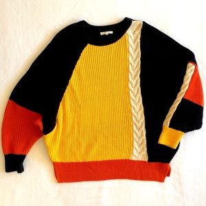 Promesa Colorblock Bat Wing Sweater Womens Size Medium Large